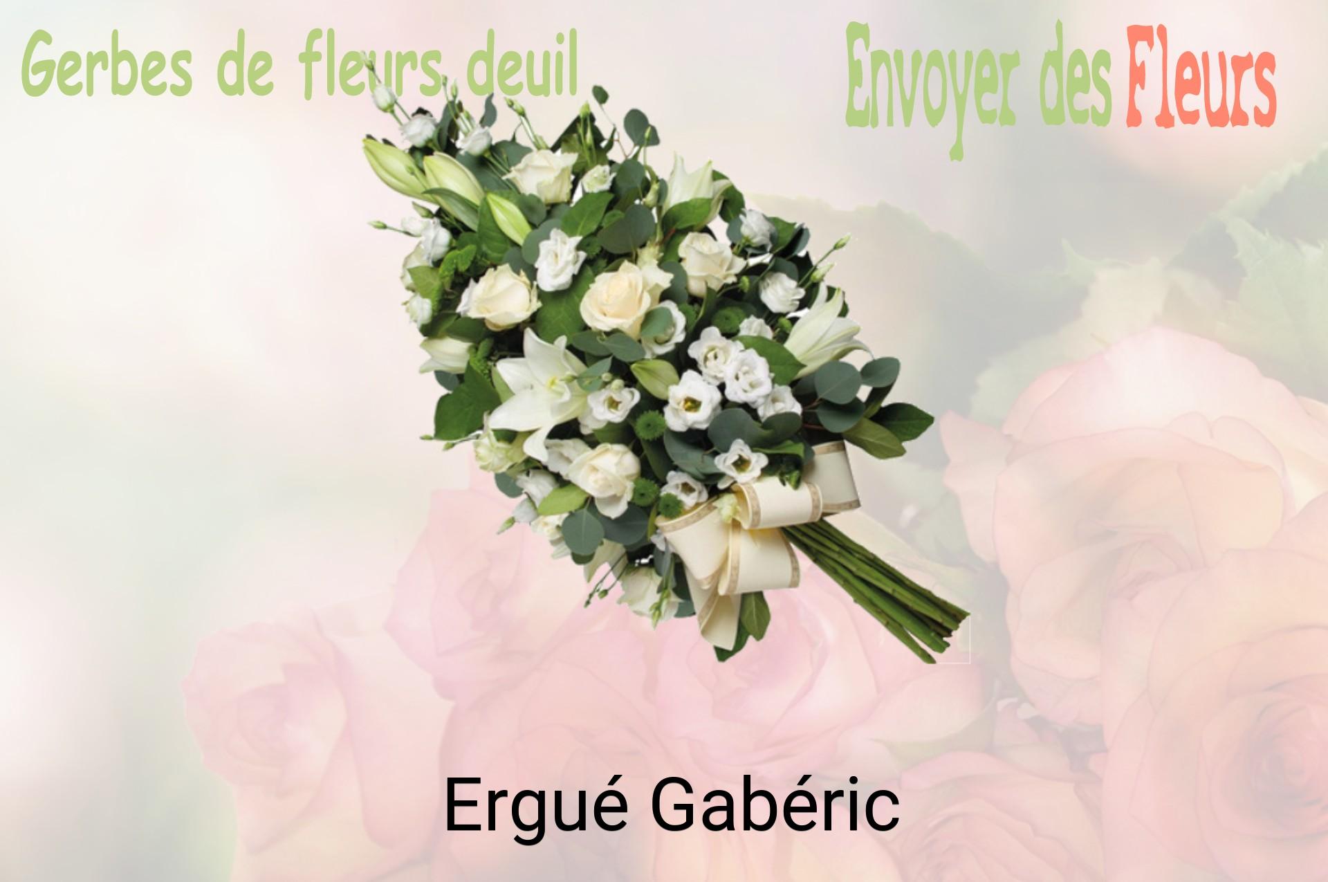 Gerbe de fleurs de deuil livrée à Ergué-Gabéric